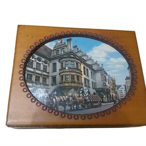 Vintage Collectible Music Box Deichert Ballerina W. Germany Edelweiss Hand Made